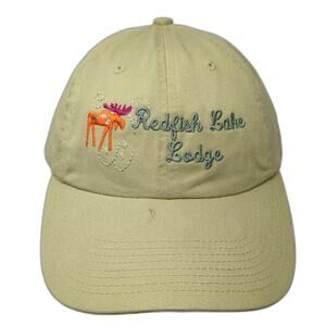 Fahrenheit Headwear Baseball Cap Green Redfish Lake Lodge Moose Hat OS Slideback